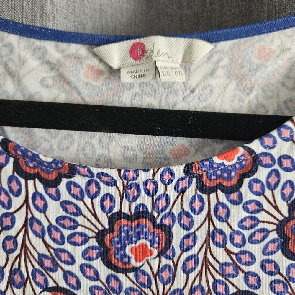 Boden Women’s Purple Floral Fit-and-Flare Dress - Picture 2 of 3